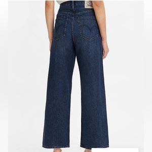 Levi's High Loose Jeans Wide Leg Sequoia Sun Dark Wash Size 24 x 27 NWT